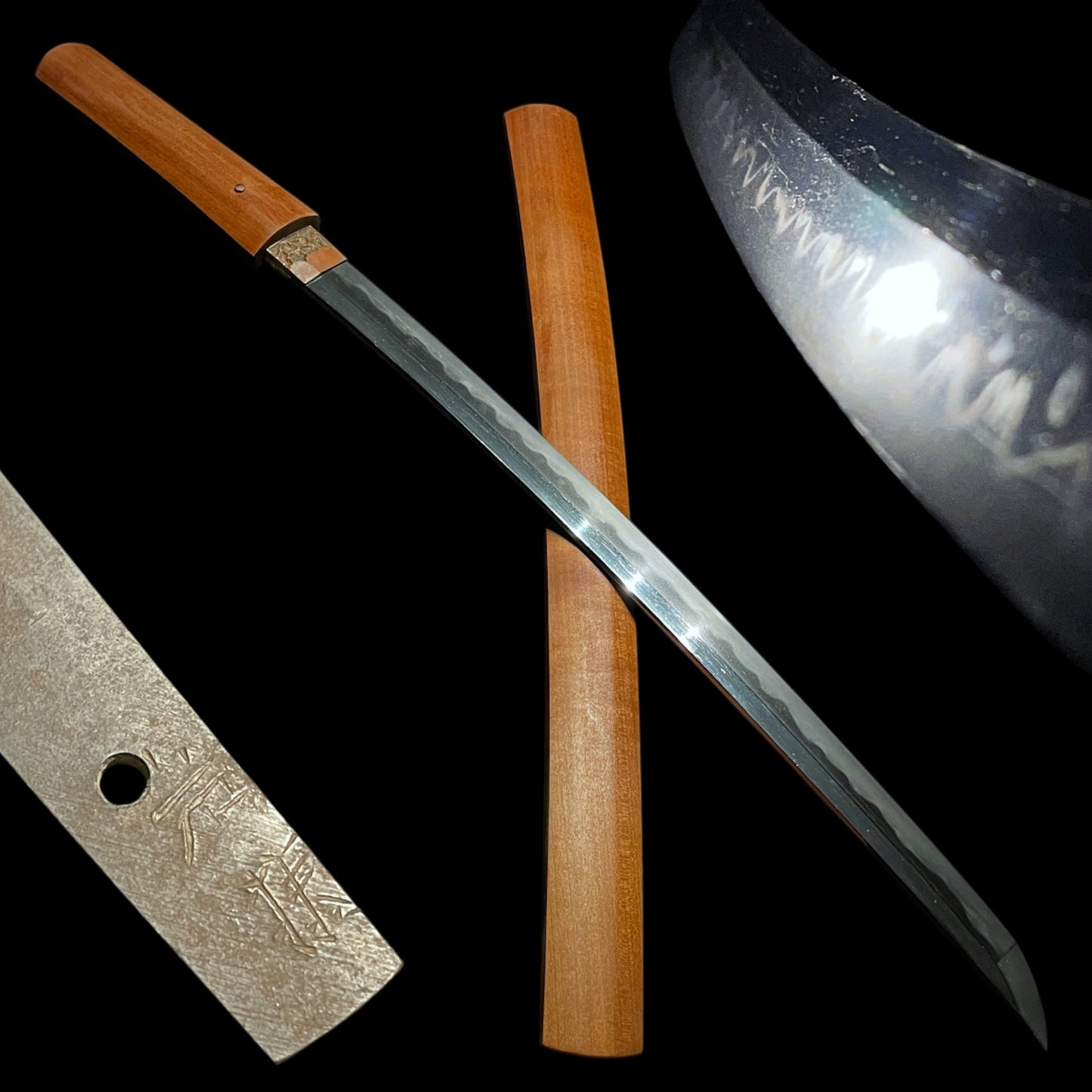 Ganmaku 岩捲 signed Wakizashi, Midareba 乱刃, Early Edo period