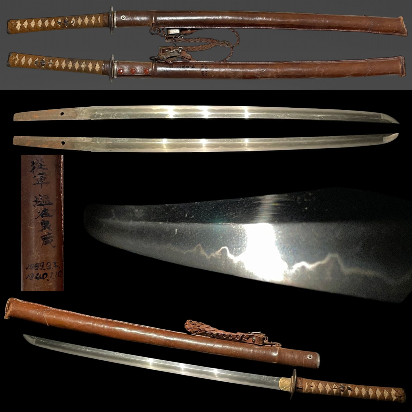 Ryakushiki GUNTO 略式軍刀, Leather Gourmette, Japanese Army Officer Sword
