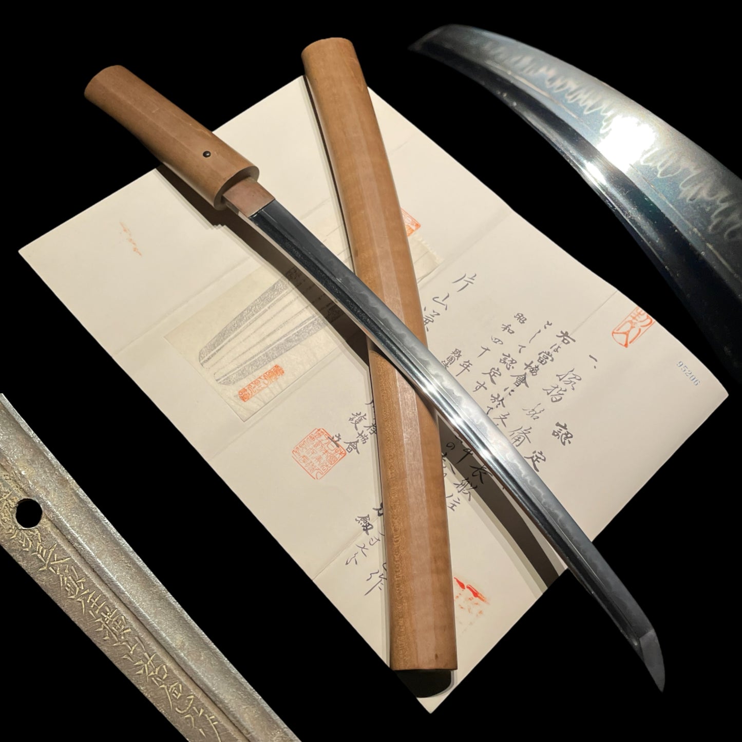 Bizen Osafuneju Yokoyama Sukekane August 1863 signed Wakizashi, NBTHK Certificate