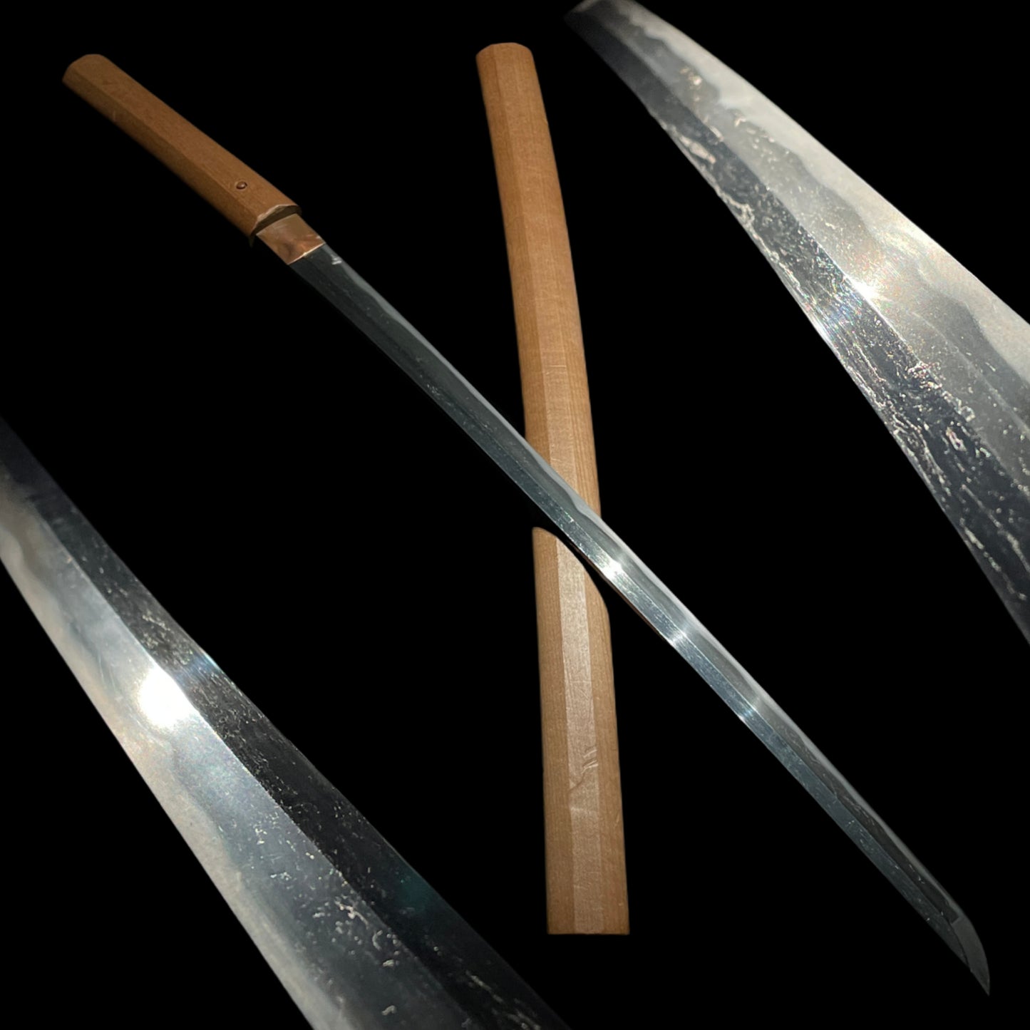 Long Shirasaya Wakizashi, Straight Blade, Early Edo period mumei