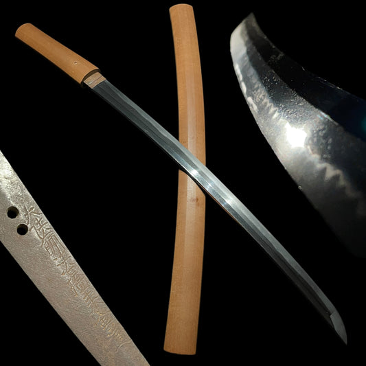 Daihoshi Hokkyo Rai Kinmichi 大法師法橋来金道 signed Long WAKIZASHI, Edo period