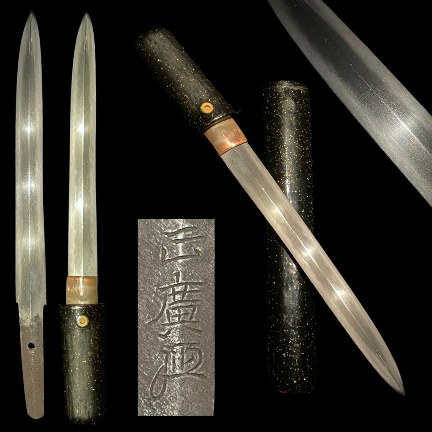 KEN Style MOROHAZUKURI Tanto 諸刃造短刀, Masahiro 正廣 signed, Edo period