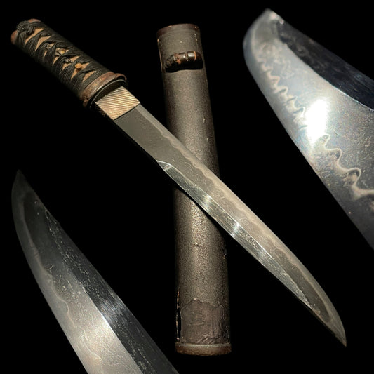 UNOKUBI-ZUKURI TANTO 鵜首造短刀, Thick blade, Edo period mumei