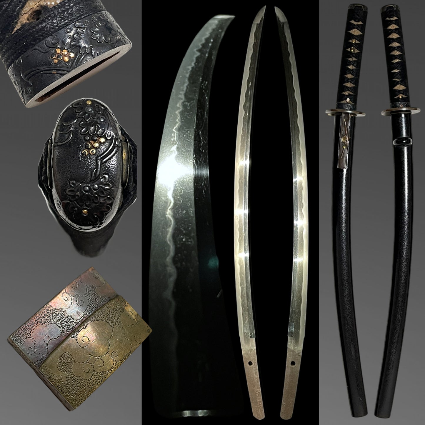 Natanenurisaya 菜種塗鞘 Wakizashi, Bushuedo Echizen Yasutsuna 於武州江戸越前安綱 signed