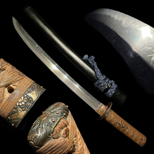 Shobuzukuri Wakizashi, Bishuosafune Sukesada 備州長船祐定 signed, Late Muromachi