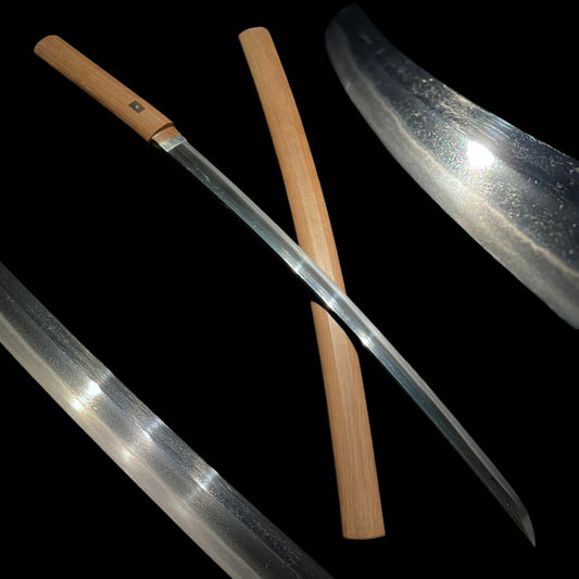 Long Wakizashi in Shirasaya, Edo period mumei