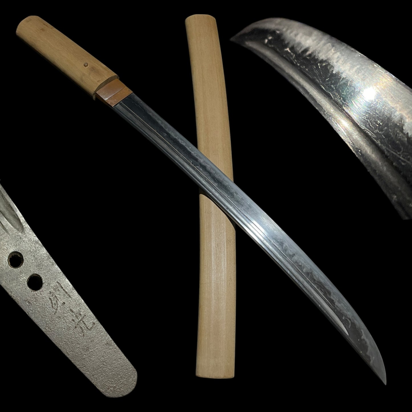 Hirazukuri DANBIRA 段平 Wakizashi, Norimitsu 則光 signed, Very wide blade, Muromachi period