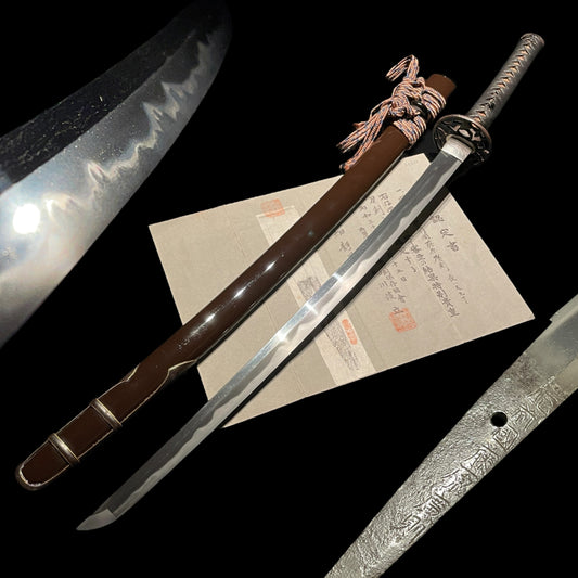Hizenkoku Fujiwara Hironori 肥前国藤原廣則 signed, Long Wakizashi, Edo period