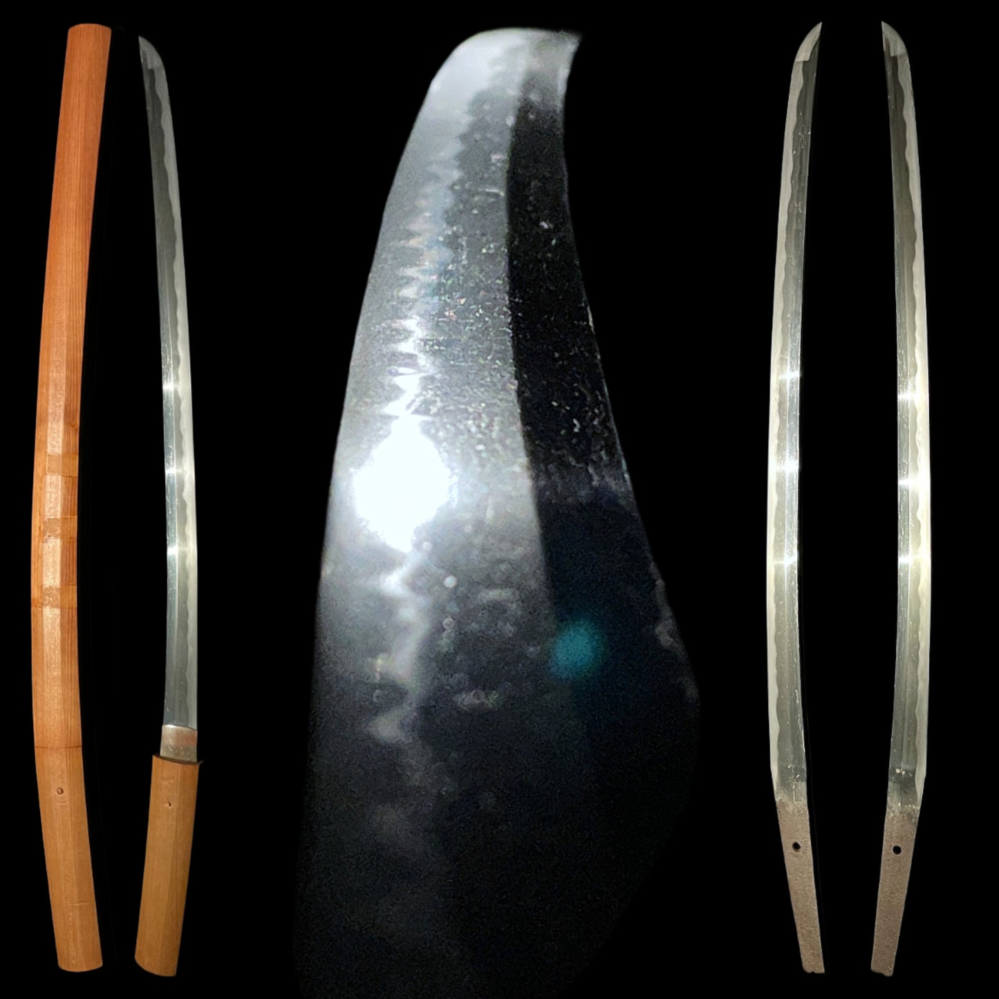 Gunome-Hamon Long Wakizashi in Shirasaya, Edo period mumei