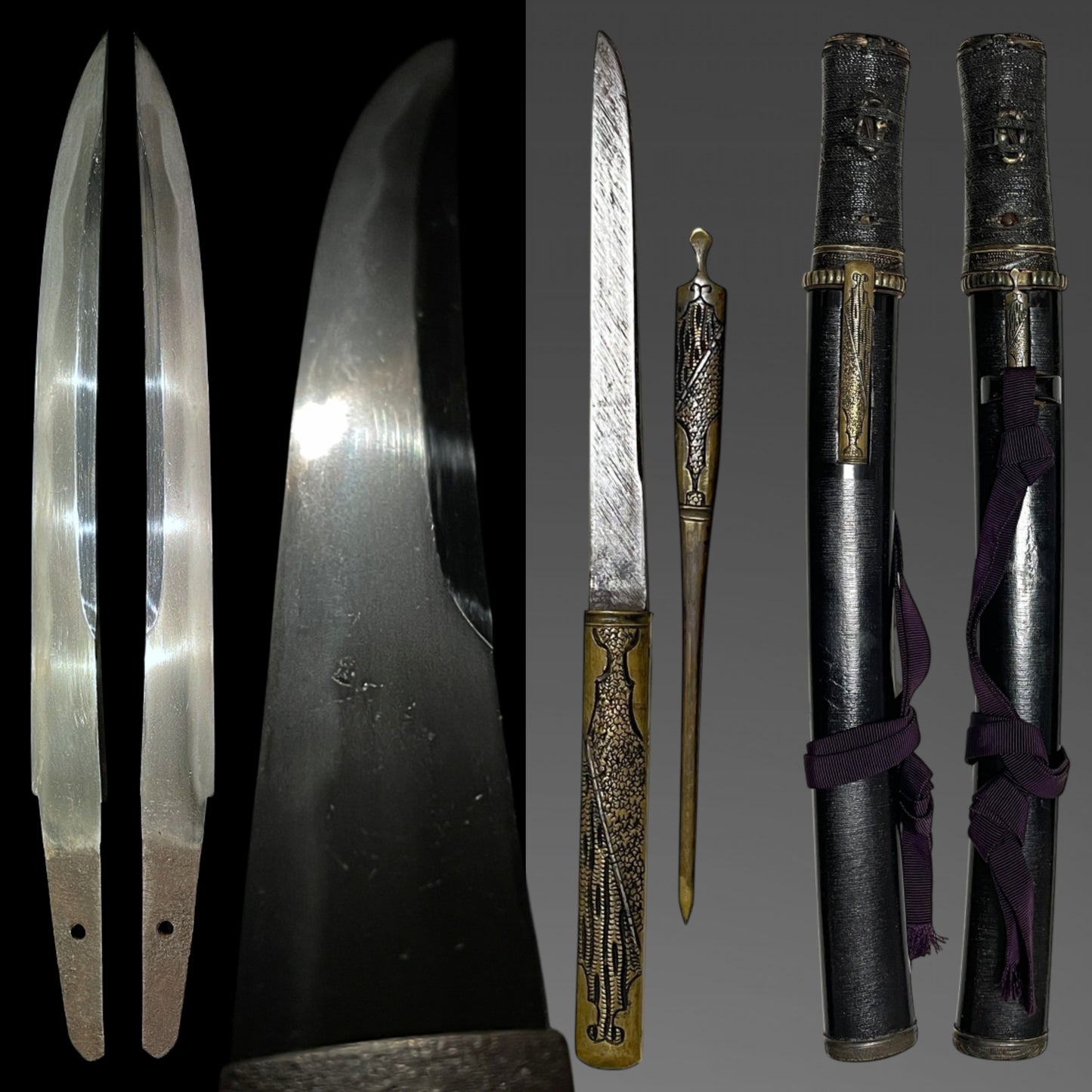 Unokubi-Zukuri 鵜首造, Matsushiro Koshirae TANTO 松代拵短刀, with Kozuka Kogai, Edo period