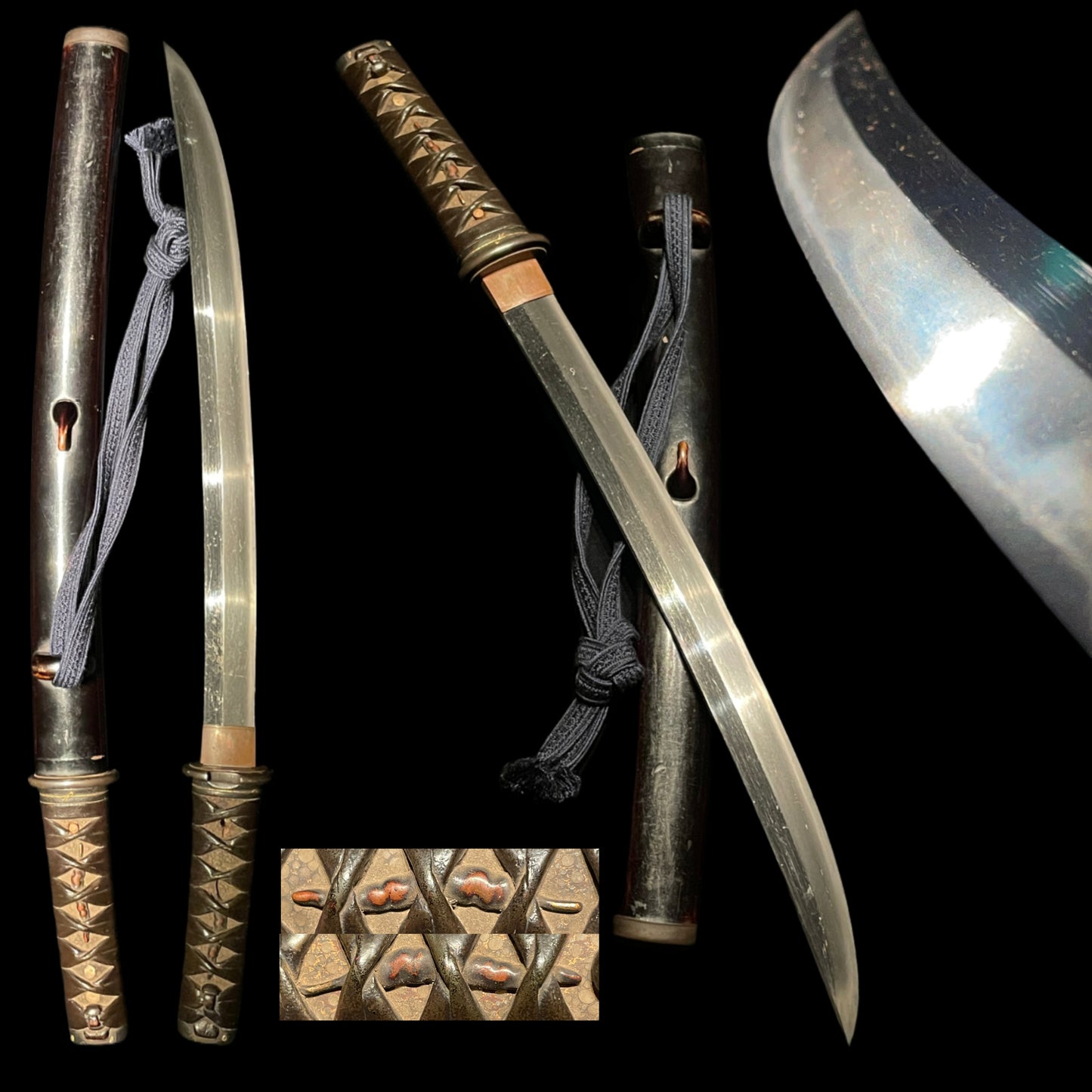 Shobuzukuri Wakizashi, Chili Peppers Menuki, KOTO Muromachi period mumei