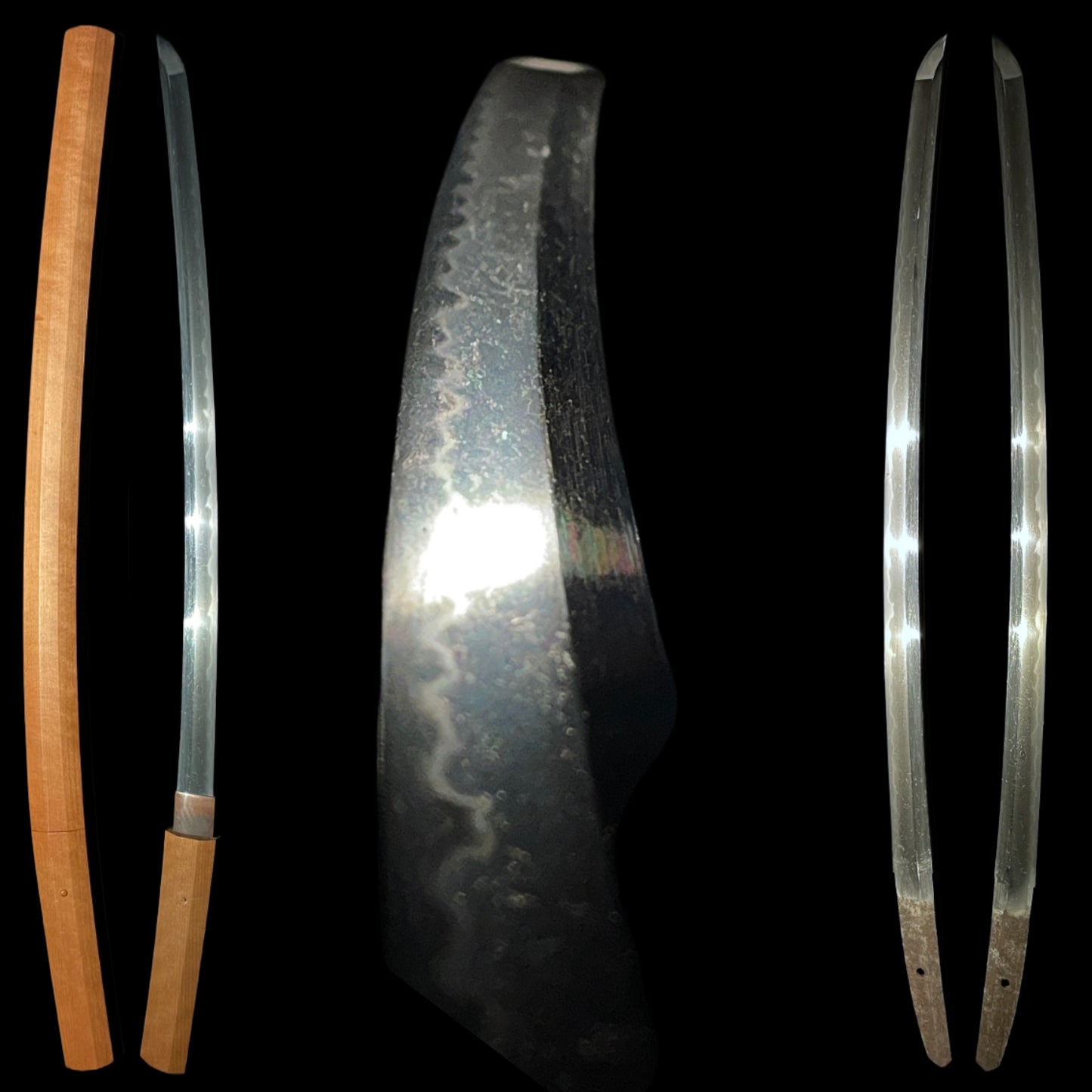 Gunome Hamon Long WAKIZASHI in Shirasaya, Edo period mumei