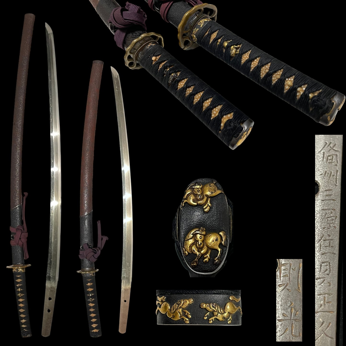 DAISHO 大小, 馬一作拵 Horse Fittings, Norimitsu 則光 and Masahisa 正久 signed