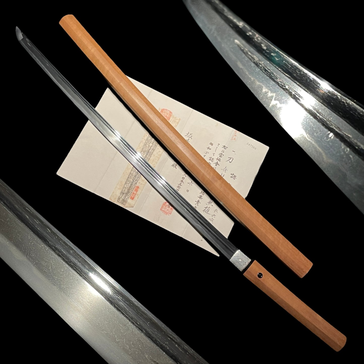 Echizen Kanetane Straight KATANA, Edo period, NBTHK Shinsa paper