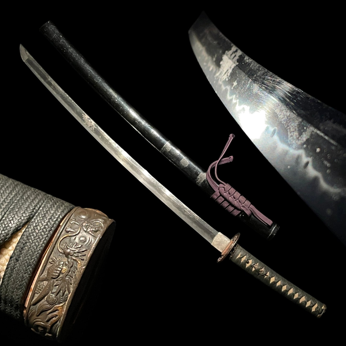 Dragon Fuchikashira KATANA, Noshusekiju Fujiwara Kanefusa 濃州関住藤原兼房 signed