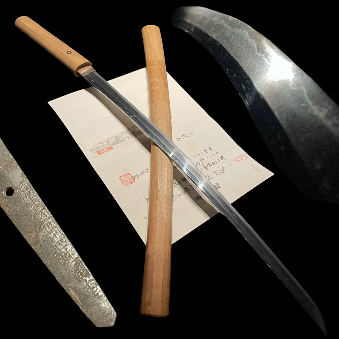 Bicchukoku Mizutaju Kunishige 備中国水田住国重 Long Wakizashi, Edo period, NBTHK Certificate