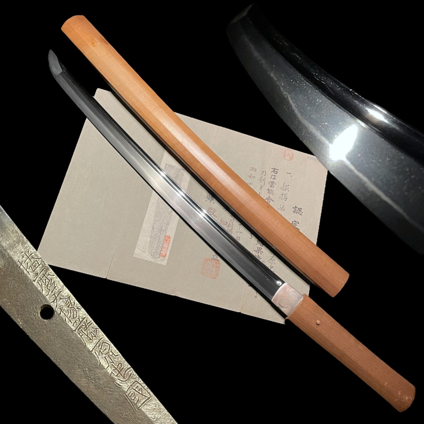 Harimadaijo Fujiwara Tadakuni 播磨大掾藤原忠国 signed, Wide and Thick WAKIZASHI