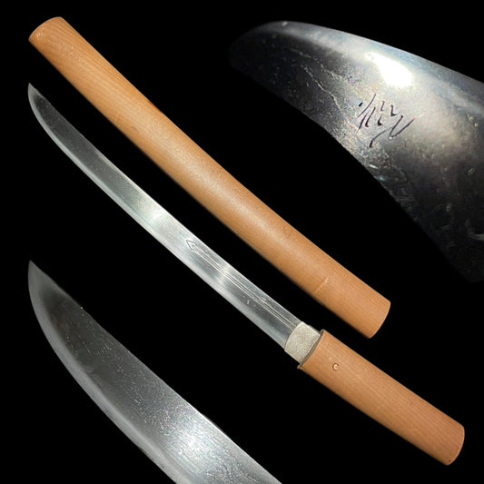 HORIMONO 彫物, Suken Bonji 素剣 梵字 TANTO, Nobukiyo 信清 signed, Muromachi period