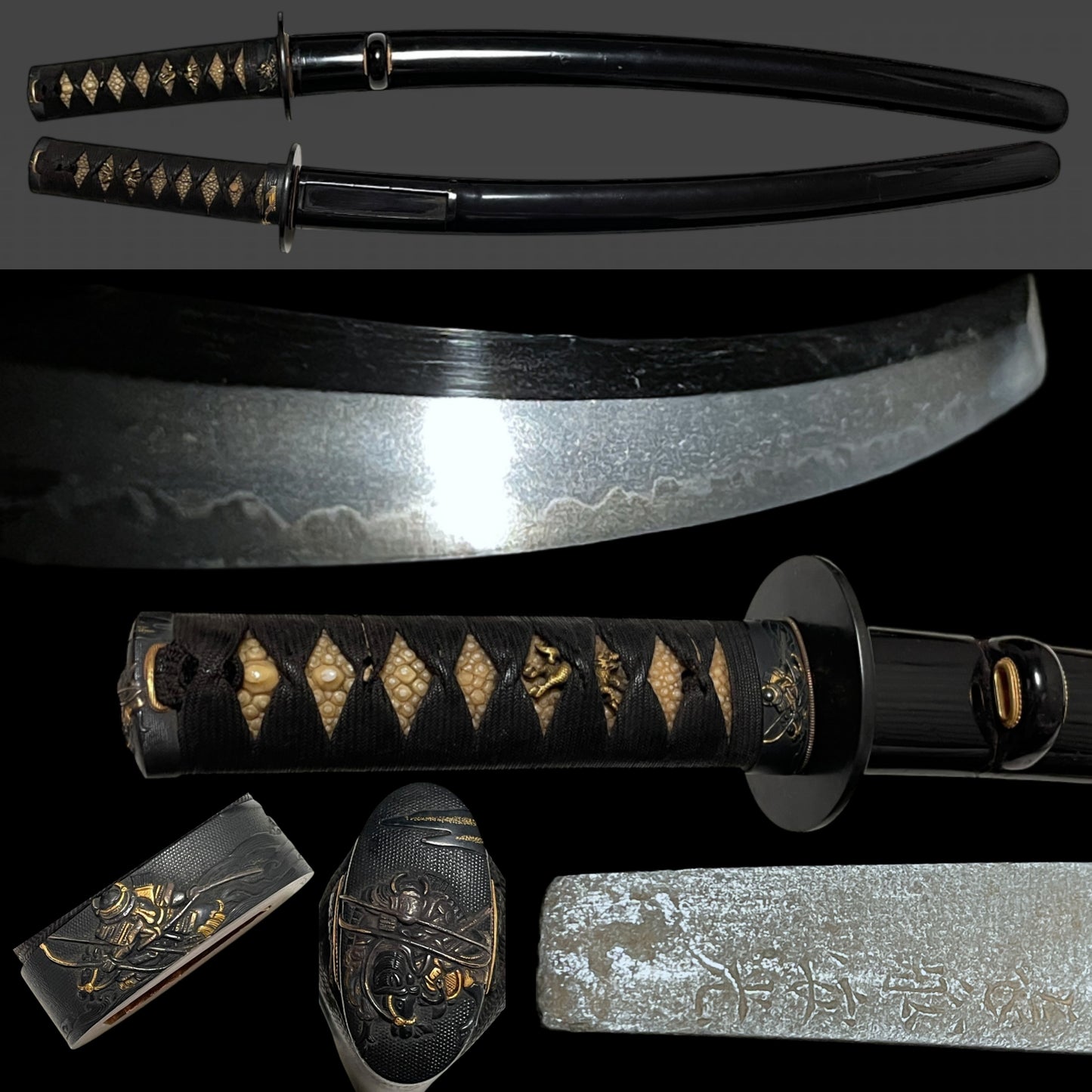 Osafune Yasumitsu 長船安光 signed WAKIZASHI, Samurai Fuchikashira, Muromachi period