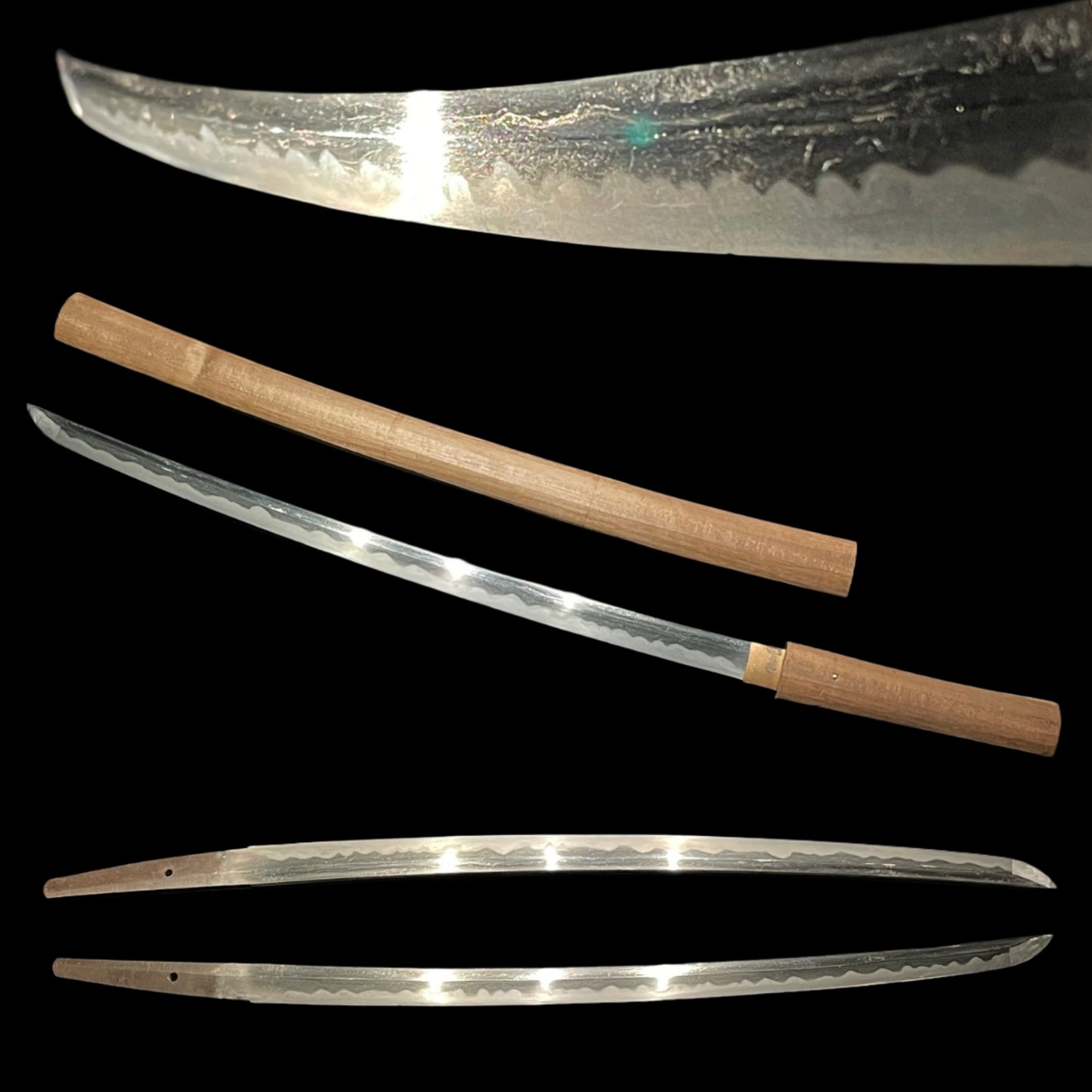 Bold Hamon Long WAKIZASHI, Early Edo period mumei,