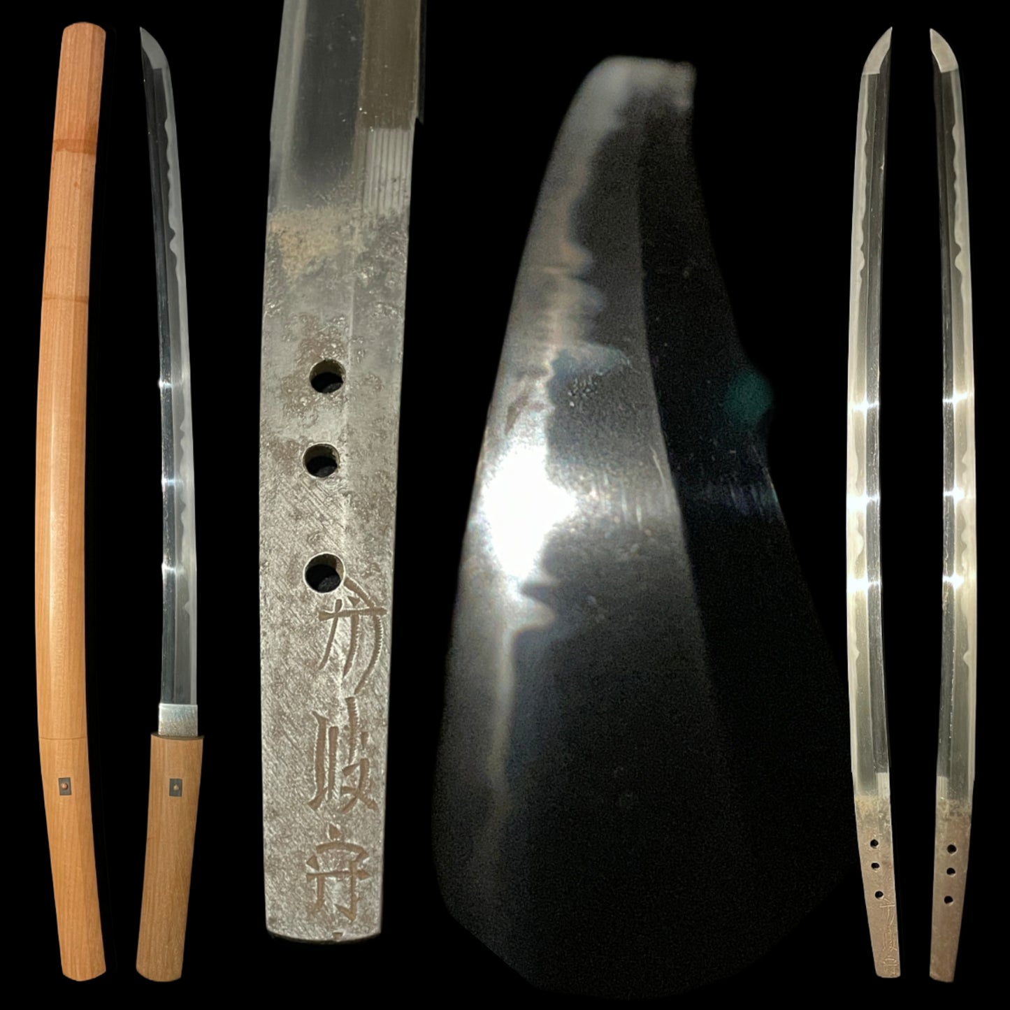 Tanbanokami 丹波守 signed Wakizashi, Sudareba 簾刃, Early Edo period