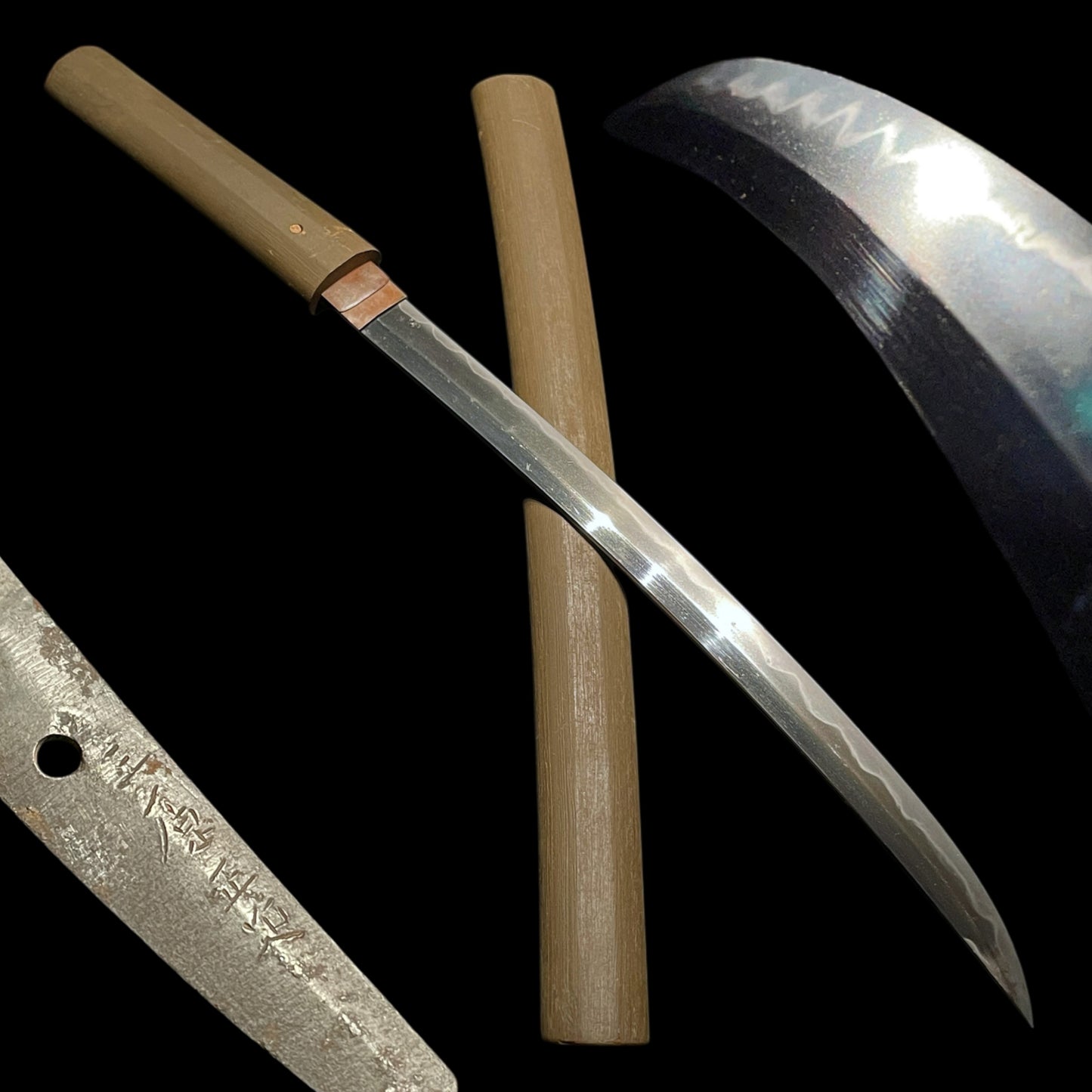 Shobuzukuri Wakizashi 菖蒲造脇差, Mihara Masachika 三原正近 signed, Muromachi period