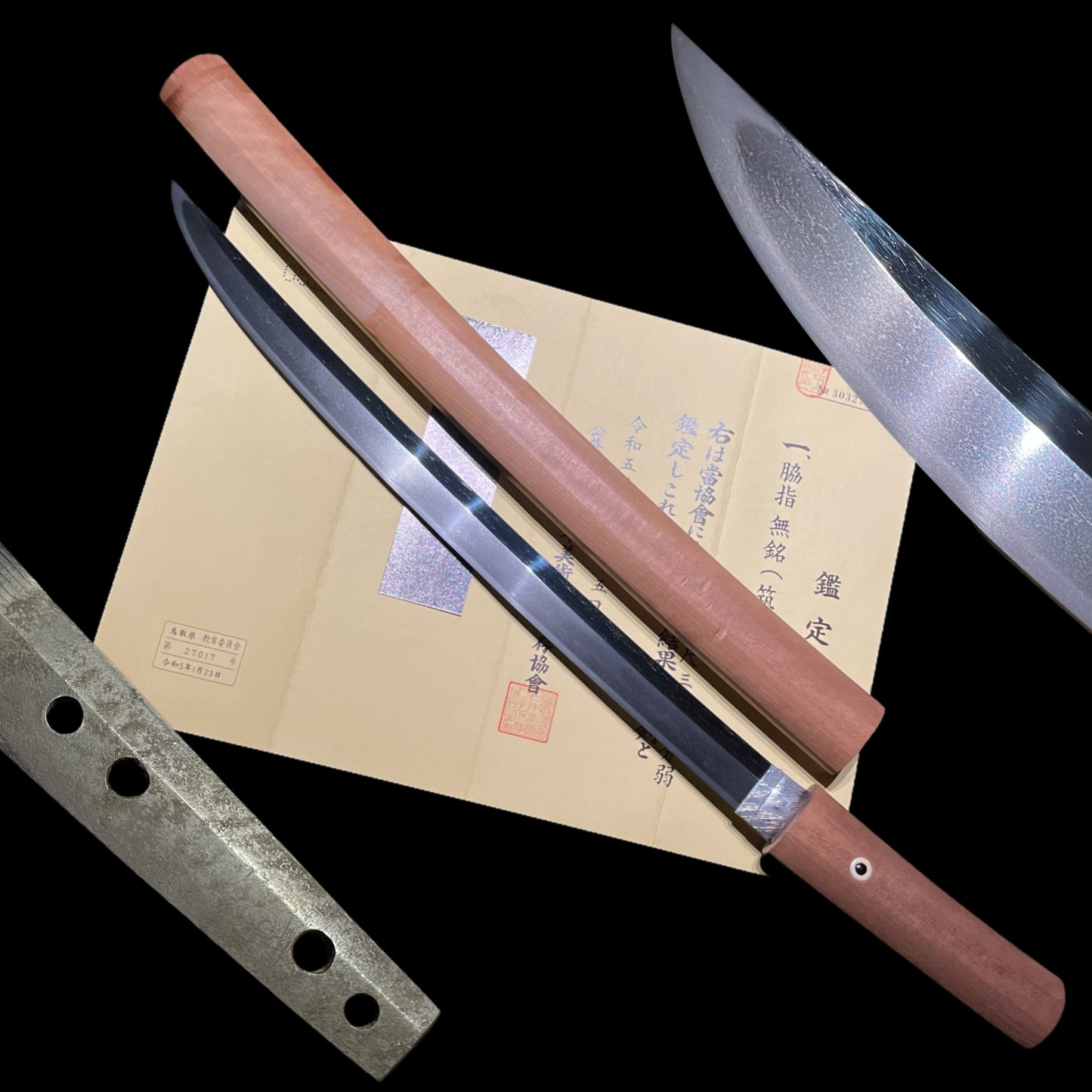 Chikushi Ryokai 筑紫了戒 Shobuzukuri WAKIZASHI 菖蒲造脇差, KOTO Muromachi period