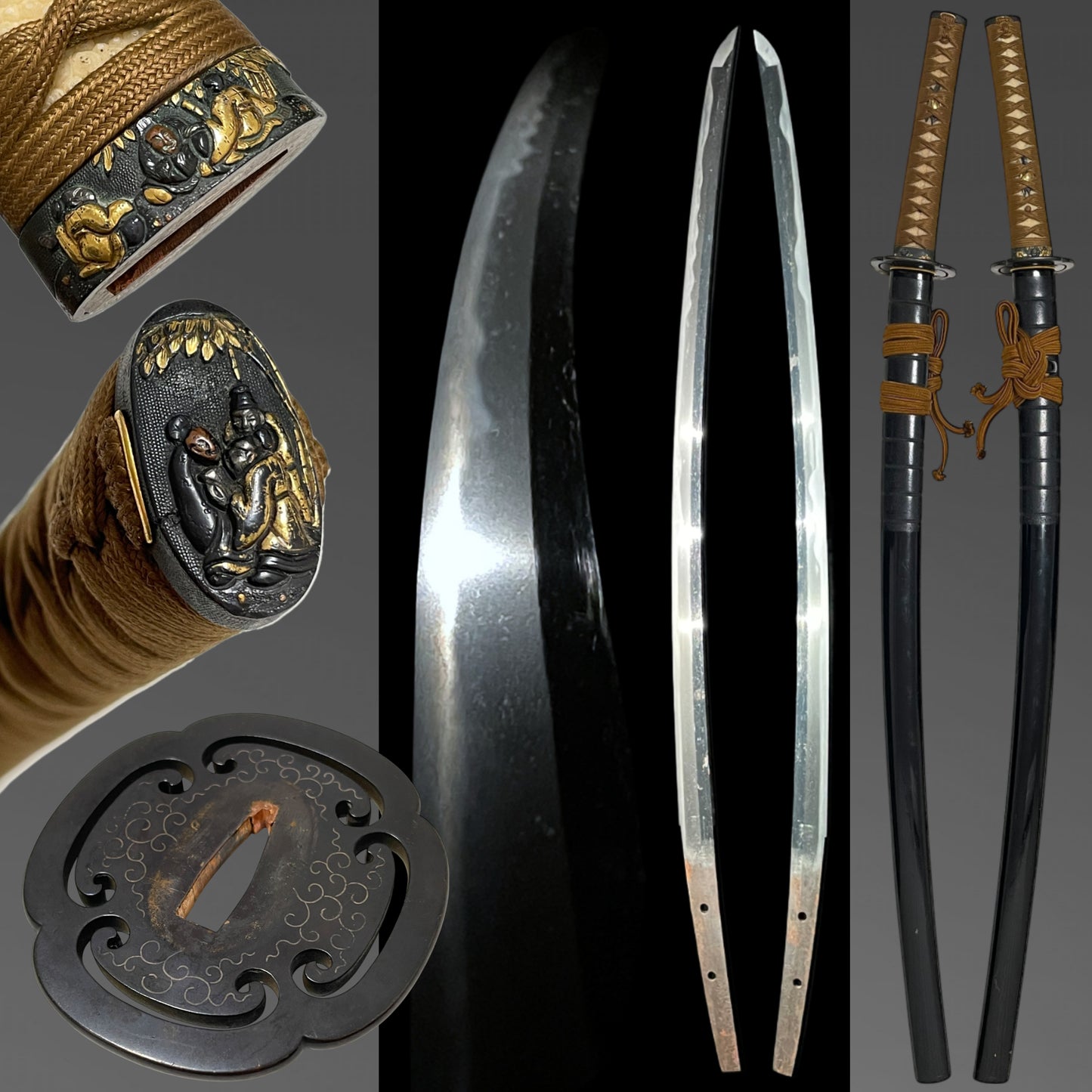 Suzuki Kaganokami Sada August 1692 signed KATANA, Inrokizamisaya 印籠刻鞘, Edo period