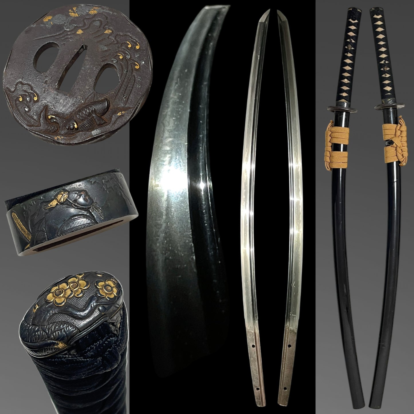 Takinobori 滝登り Tsuba KATANA, Bohi 棒樋, Muromachi period, Oosuriage mumei