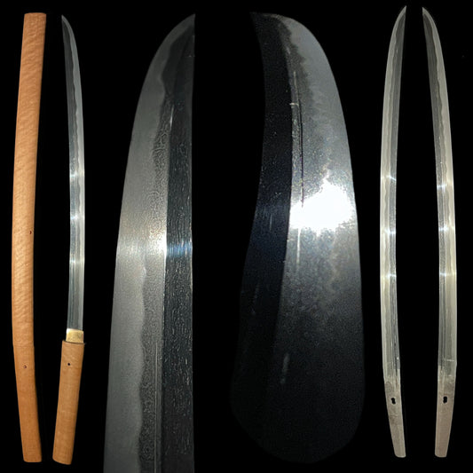 Nagamaki Naoshi Wakizashi, Hadamono 肌物, Oosuriage mumei, Early Muromachi period