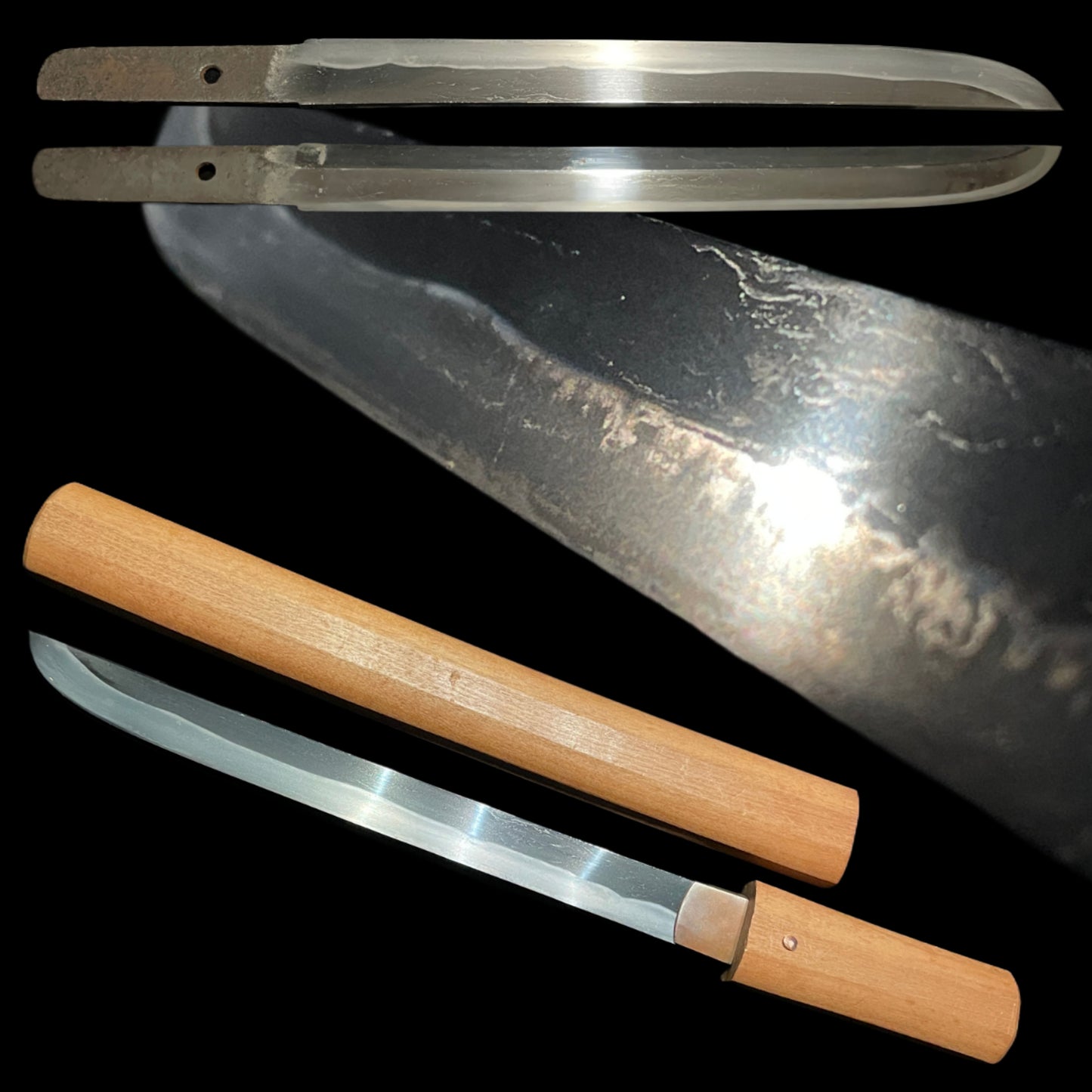 Rare style KATAHIRA-ZUKURI 片平造 TANTO, Edo period mumei