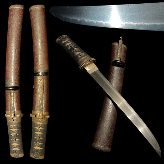 Matsushiro Koshirae TANTO, with Kozuka Kogai, Edo period mumei