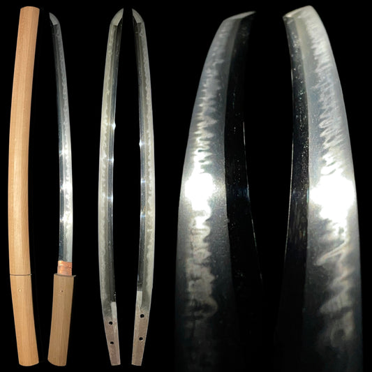 Ichimonji Style Amazing Hamon Wakizashi, Ichimonji-Utsushi 一文字写し, Edo period mumei