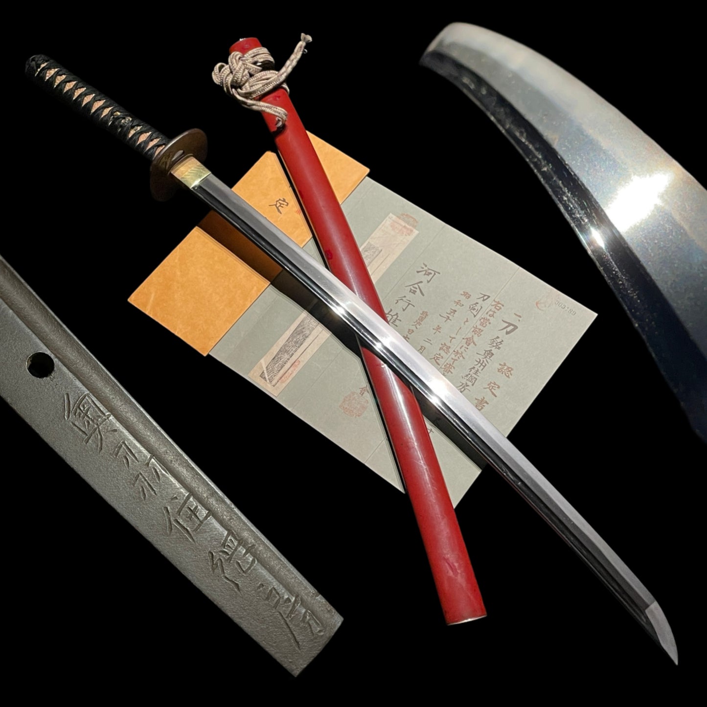 Oshuju Tsunafusa Red KATANA, Early Edo period, with NBTHK Certificate