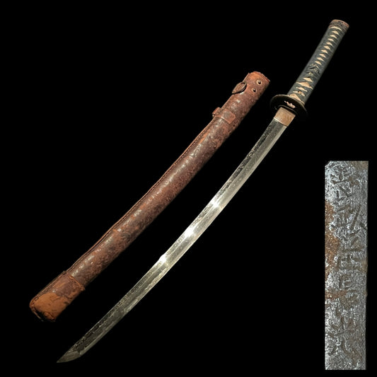 Worn-out Ryukushiki Gunto, Osafuneju Nagamitsu 長船住長光 signed, WW2 Japanese Sword