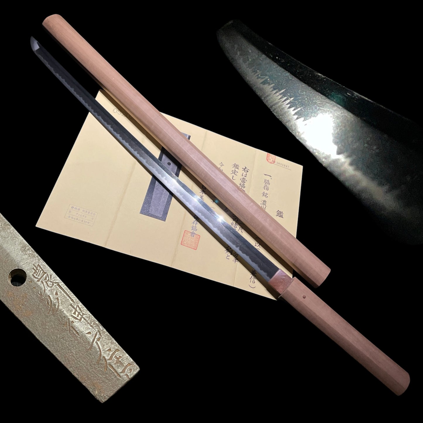 Nousyu Goudojyu Kanenobu 濃州神戸住兼信 Long Wakizashi, Kanbun Shinto 寛文新刀, Early Edo period