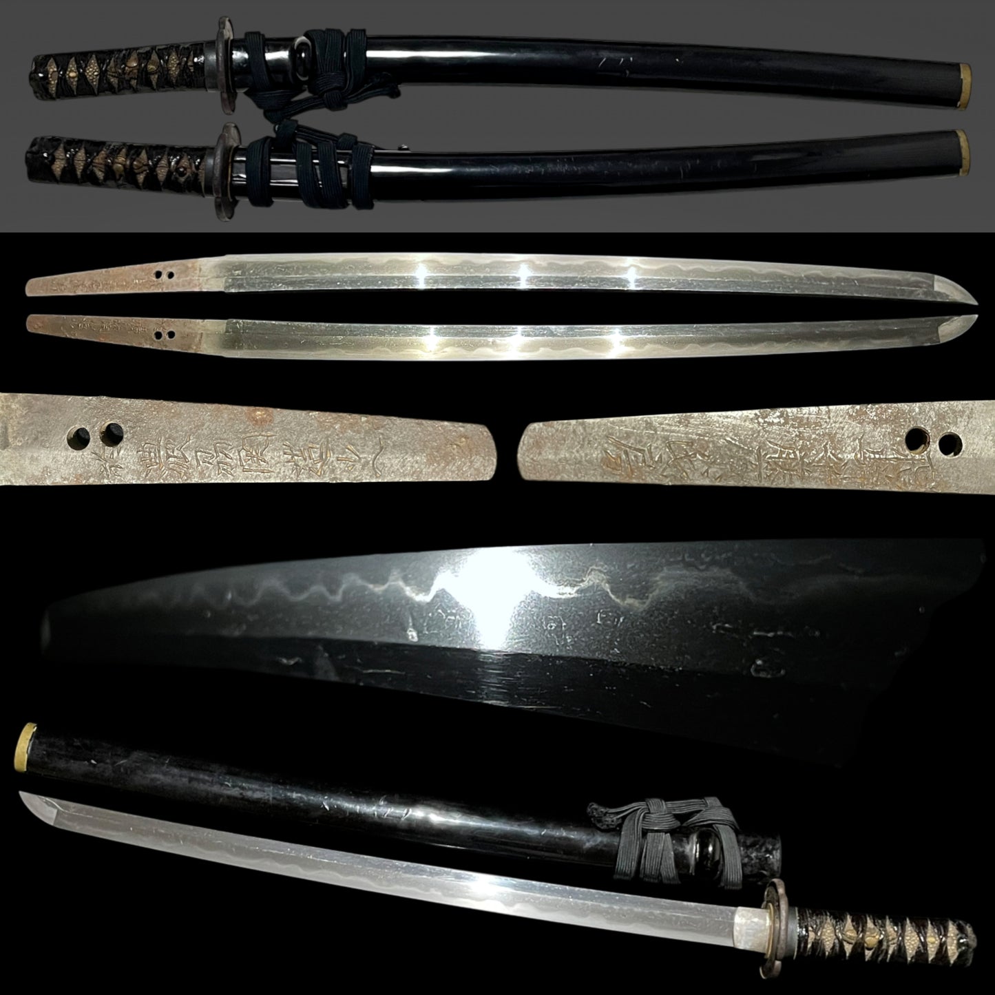 Hidanokami Fujiwara Ujifusa 飛騨守藤原氏房 signed Wakizashi, Horsetail Tsuba, Early Edo period