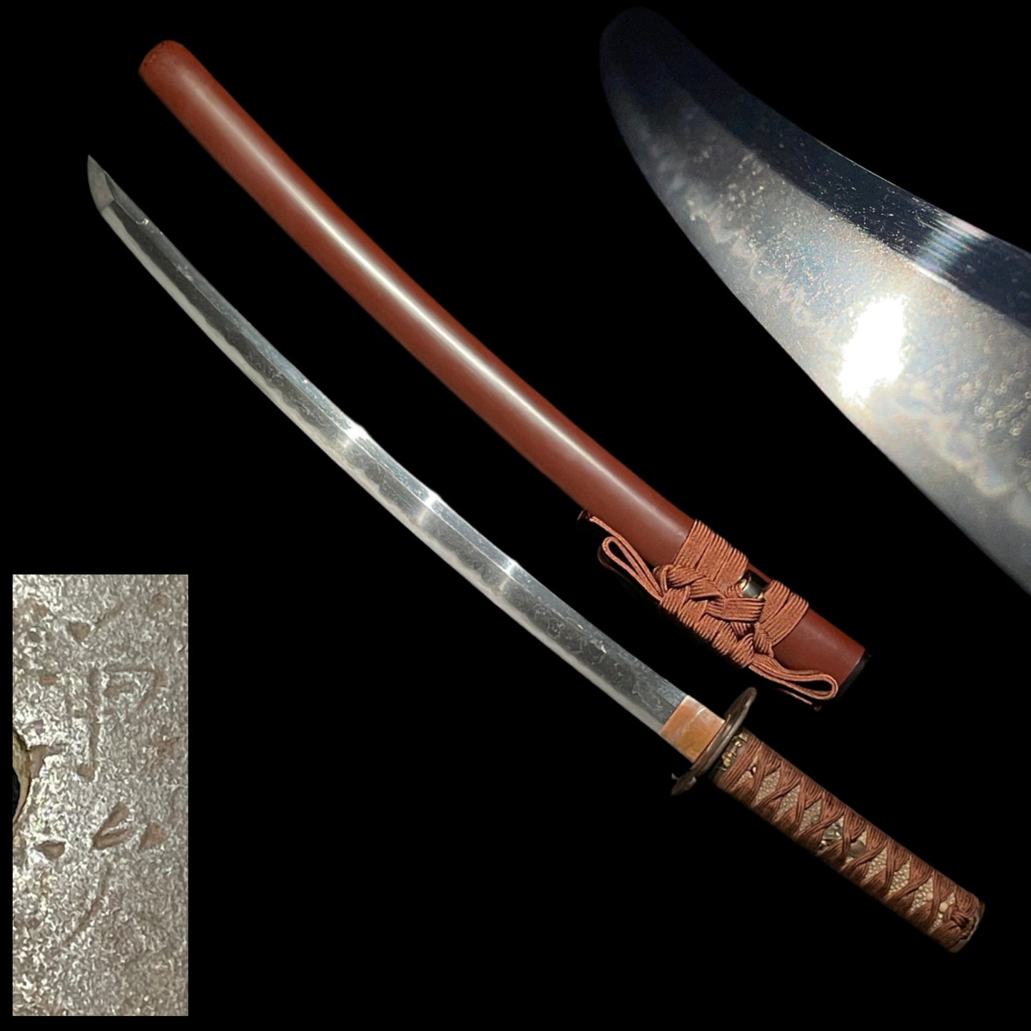 Red WAKIZASHI Kanetsugu 兼次 signed, Muromachi period