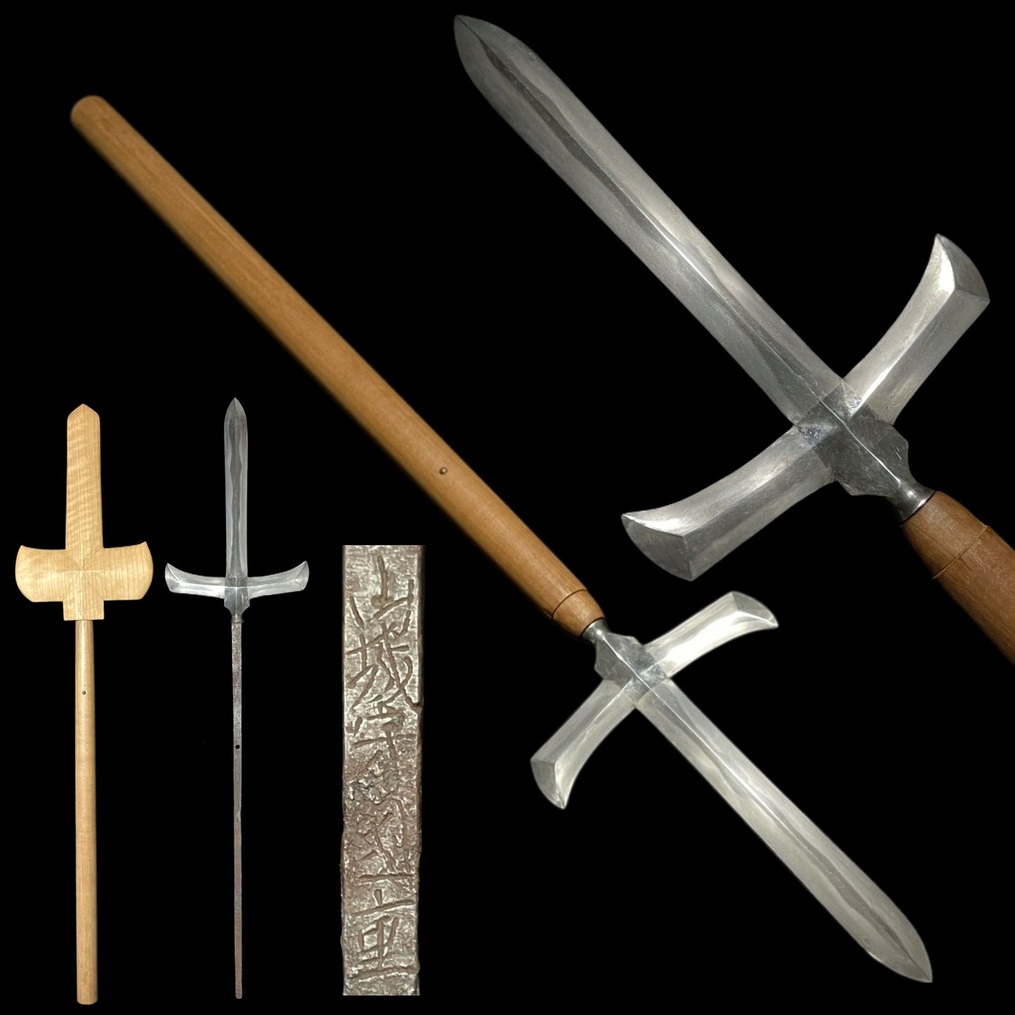 JUMONJI-YARI 十文字槍, Yamashironokami Kunishige 山城守國重 signed, Early Edo period