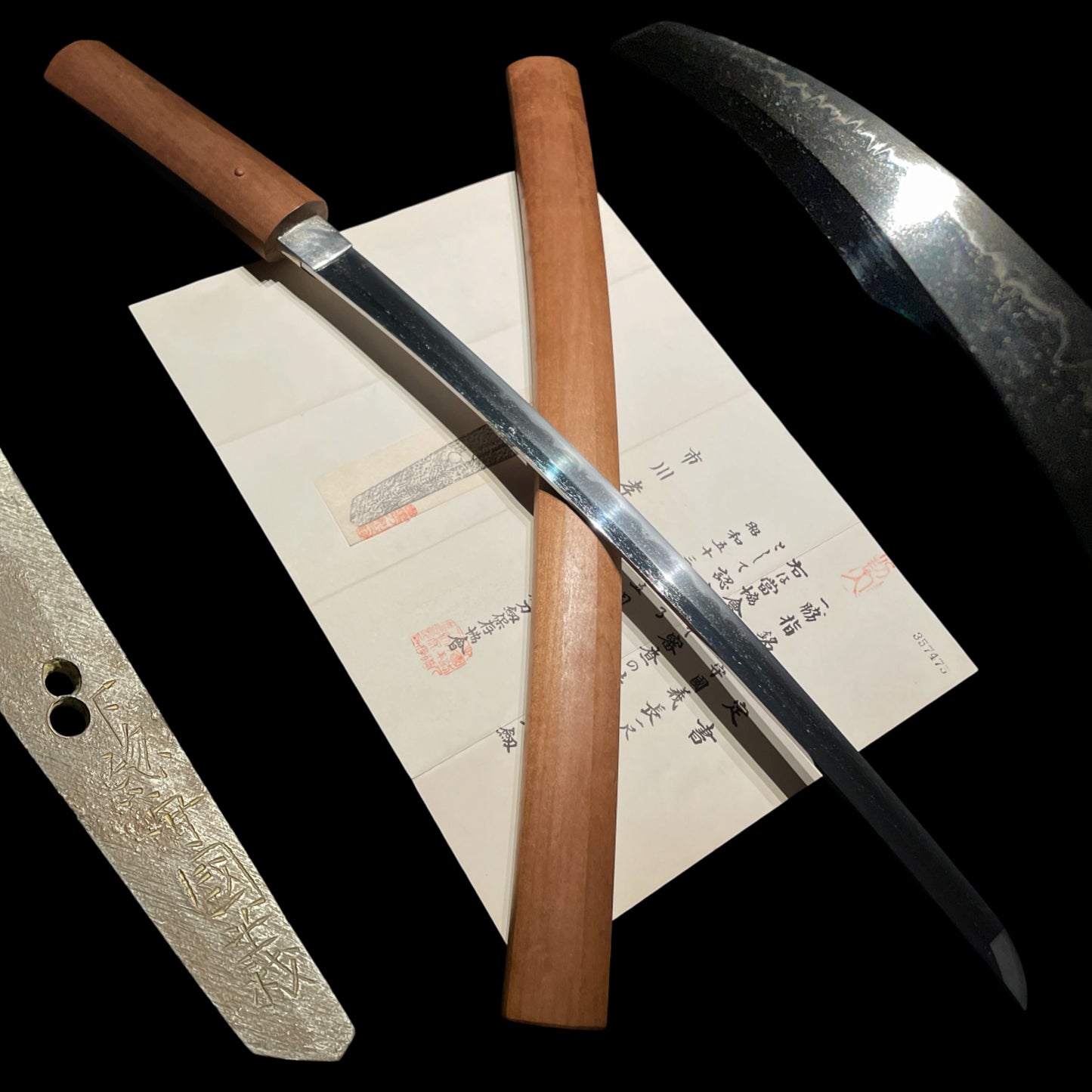 Shimosanokami Kuniyoshi 下総守國義 signed Wakizashi, Edo period, NBTHK Certificate