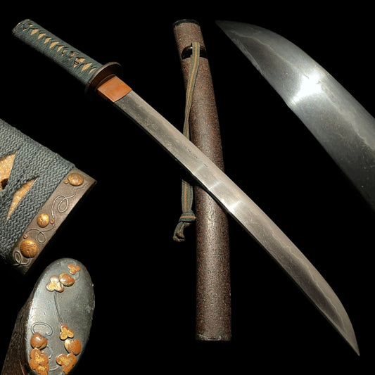 Hirazukuri Wakizashi 平造脇差, Wide blade, Edo period mumei