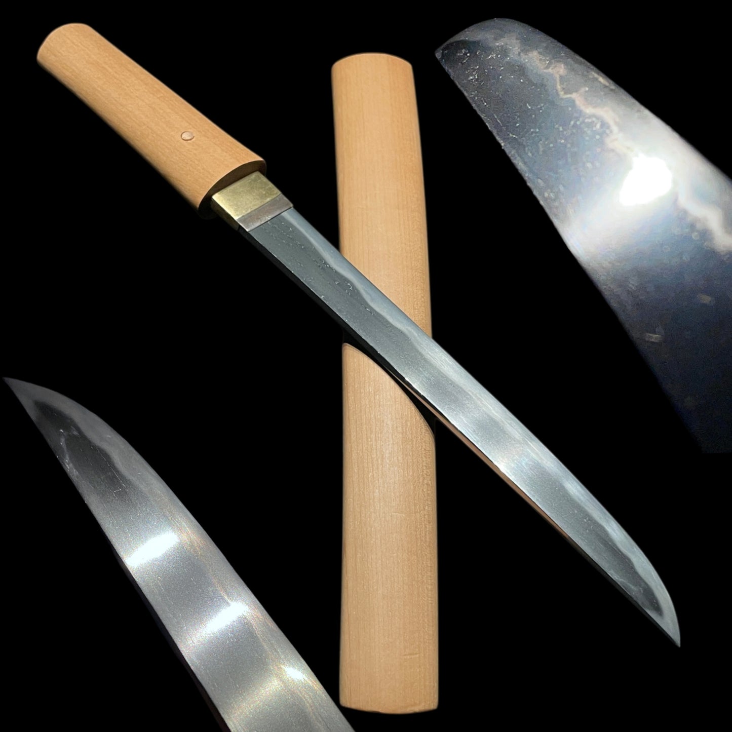 Hirazukuri TANTO in Shirasaya, Late Edo period mumei