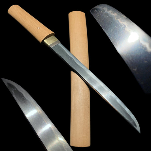 Hirazukuri TANTO in Shirasaya, Late Edo period mumei
