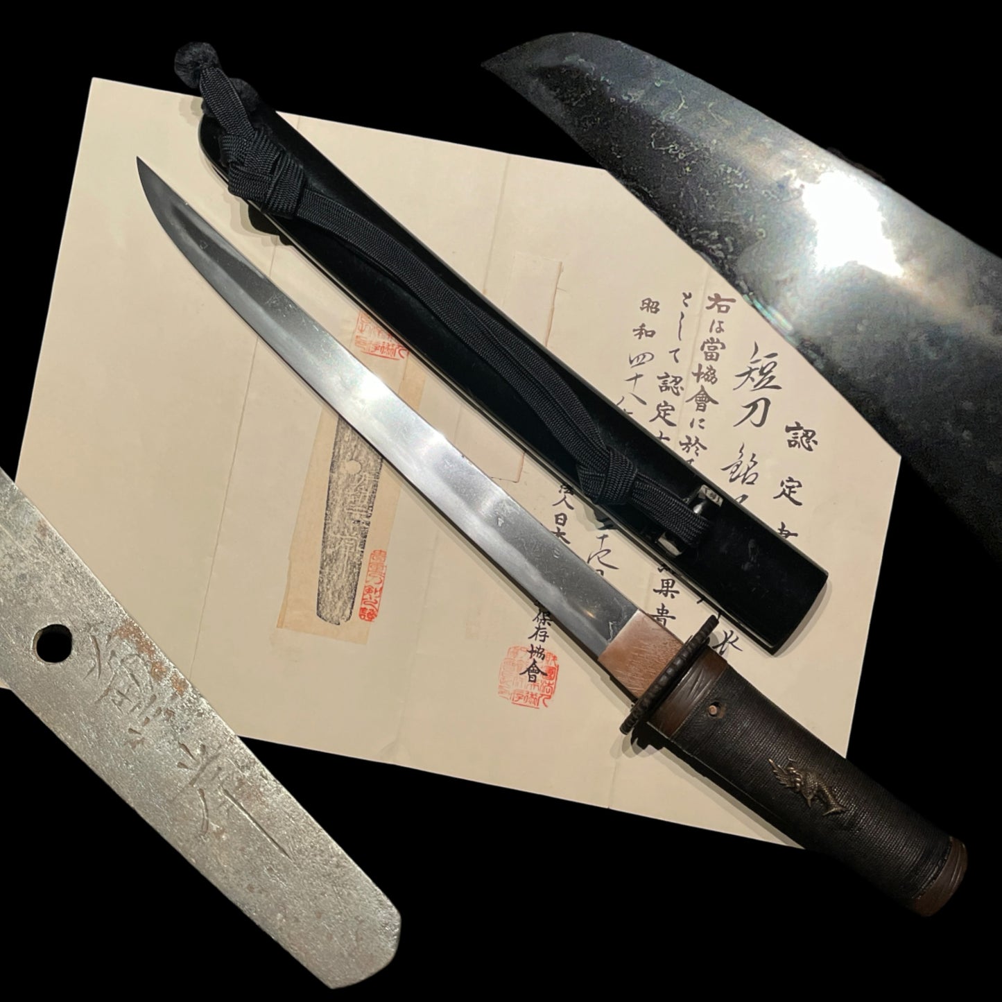 Kanegishi 兼岸 signed Tanto, Late Muromachi period, NBTHK Certificate