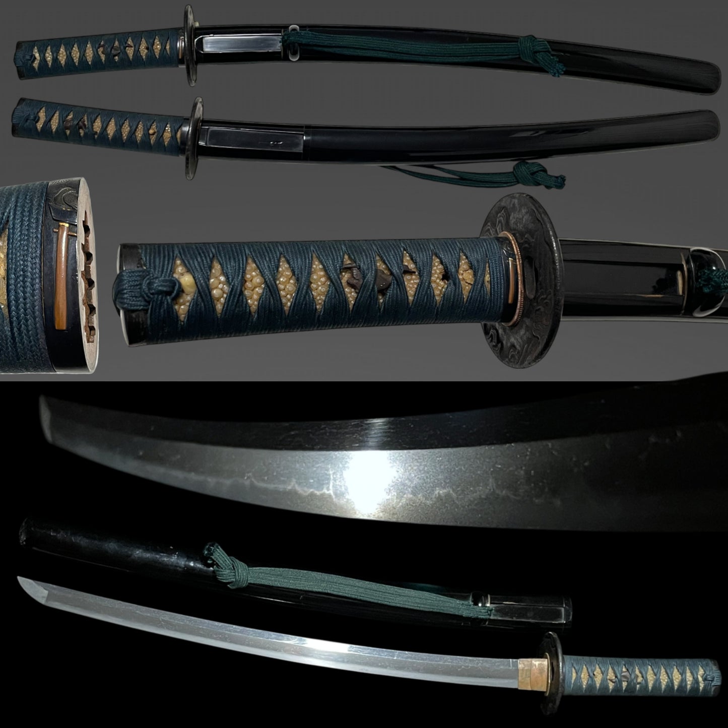 Nobukuni 信国 signed Wakizashi, Beautiful Fuchi, Muromachi period