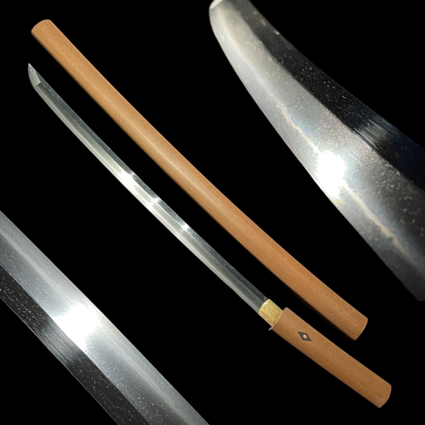 Suguha 直刃 Wakizashi in Shirasaya, Edo period mumei