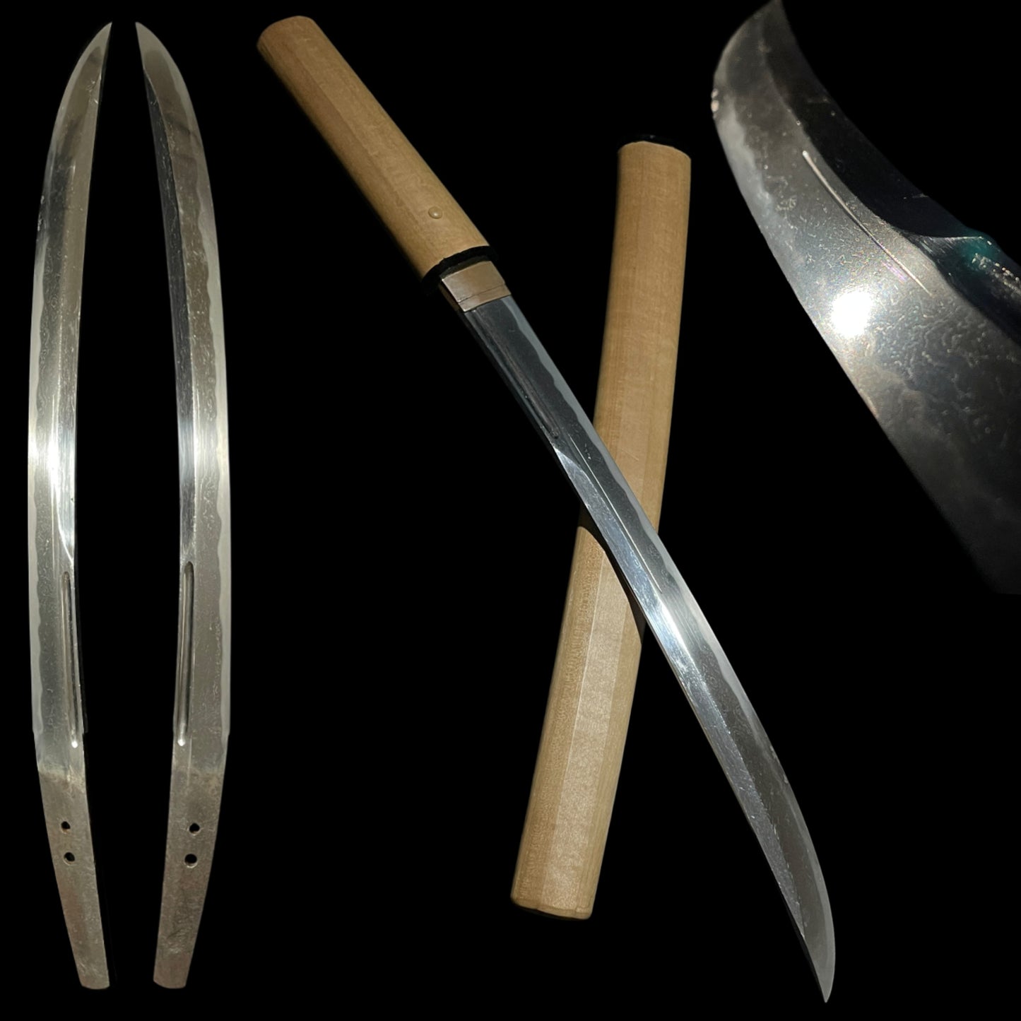 Heavy Naginata Naoshi 薙刀直 Wakizashi, Wide and Thick Blade, Muromachi period mumei
