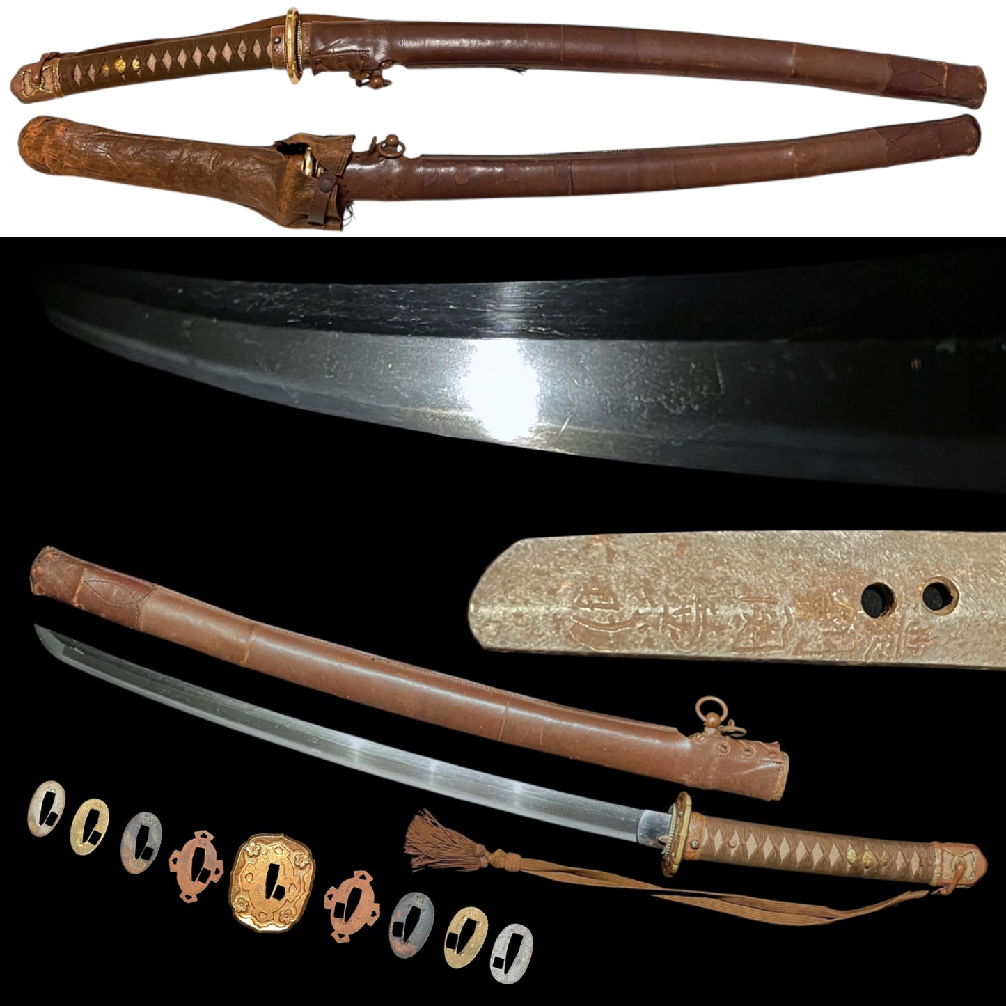 Rare Type98 Short GUNTO,  Noshuseki Kanesuke signed, with Tassel and Tsuka cover