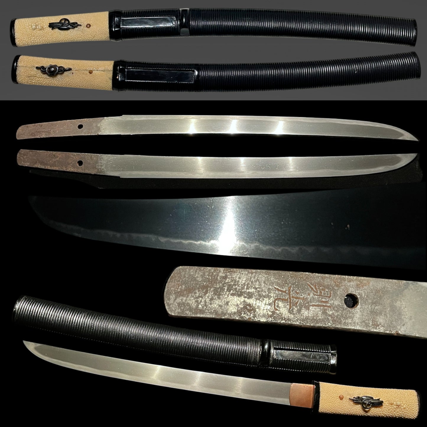 Norimitsu 則光 signed, Sendankizami-Saya 千段刻鞘 Aikuchi Koshirae, Sunnobi TANTO, Edo period