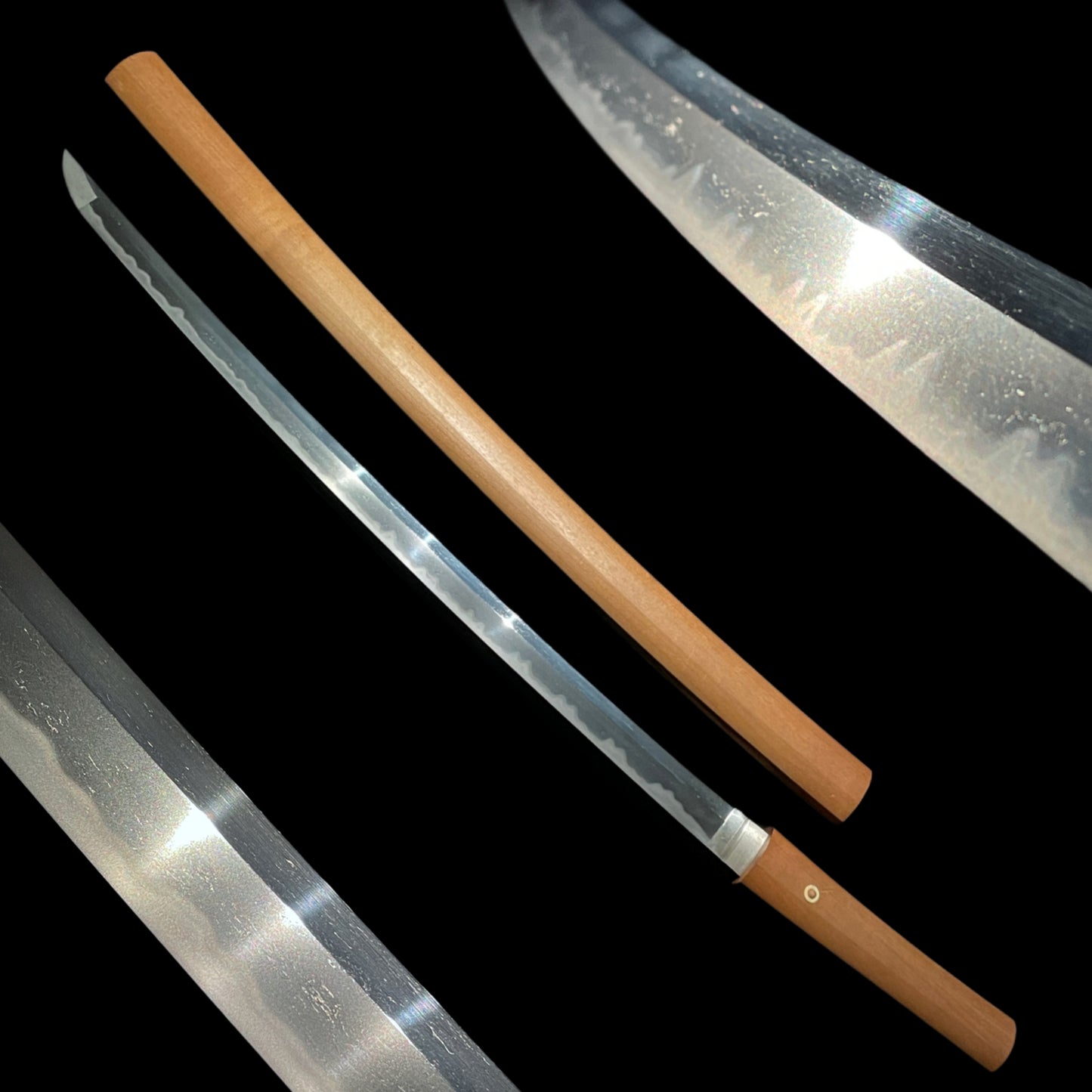 Midareba Long WAKIZASHI, Rugged blade, Edo period mumei